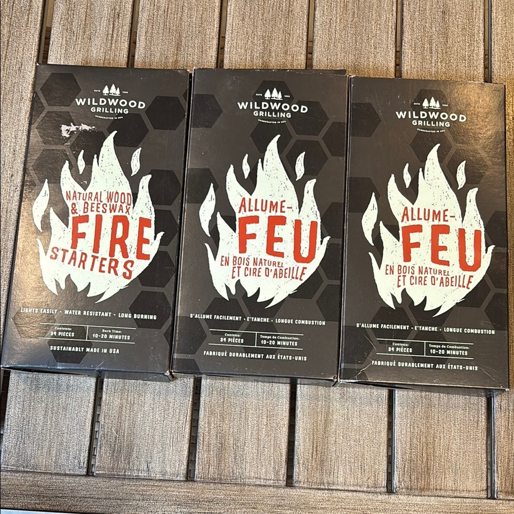 All 3 boxes Natural Wood & Beeswax Fire Starters